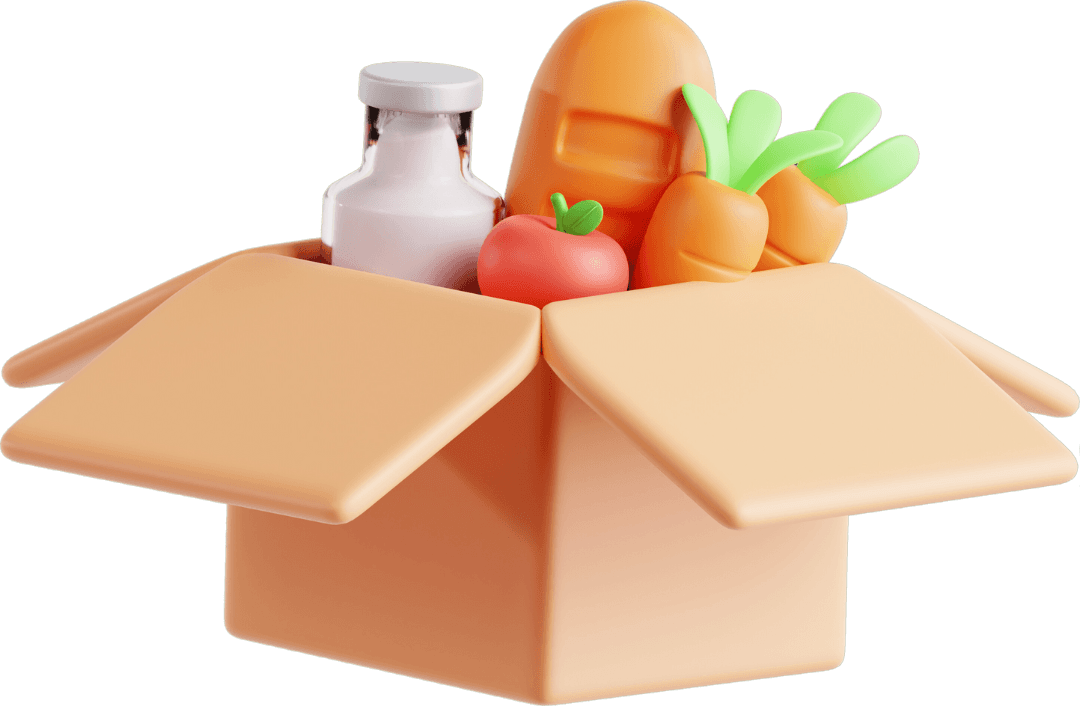 Cesta com alimentos